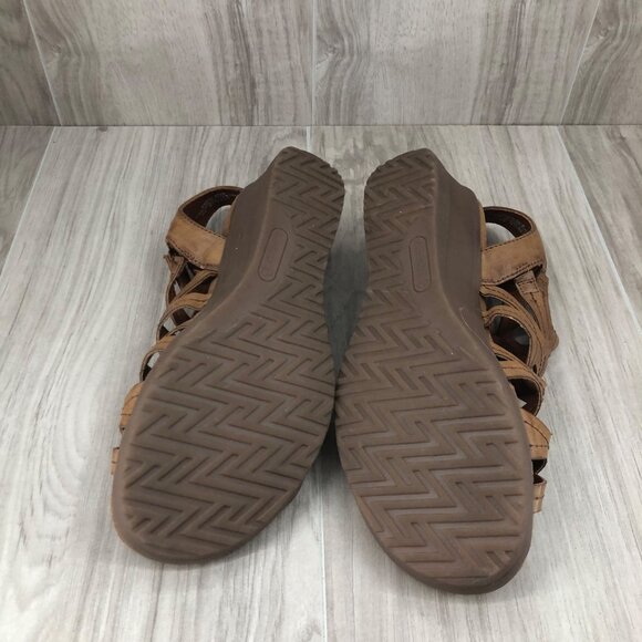 Baretraps Wedge Sandals Womens 8M Trella Brown Hook and Loop Shoes - Picture 12 of 12